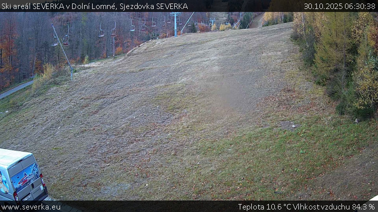 Ski areál SEVERKA v Dolní Lomné - Sjezdovka SEVERKA - 30.10.2025 v 06:30 Ski areál SEVERKA v Dolní Lomné - Sjezdovka SEVERKA - 30.10.2025 v 06:30