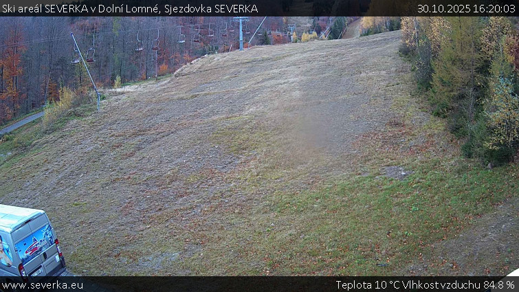 Ski areál SEVERKA v Dolní Lomné - Sjezdovka SEVERKA - 30.10.2025 v 16:20 Ski areál SEVERKA v Dolní Lomné - Sjezdovka SEVERKA - 30.10.2025 v 16:20
