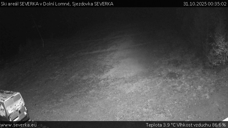 Ski areál SEVERKA v Dolní Lomné - Sjezdovka SEVERKA - 31.10.2025 v 00:35 Ski areál SEVERKA v Dolní Lomné - Sjezdovka SEVERKA - 31.10.2025 v 00:35