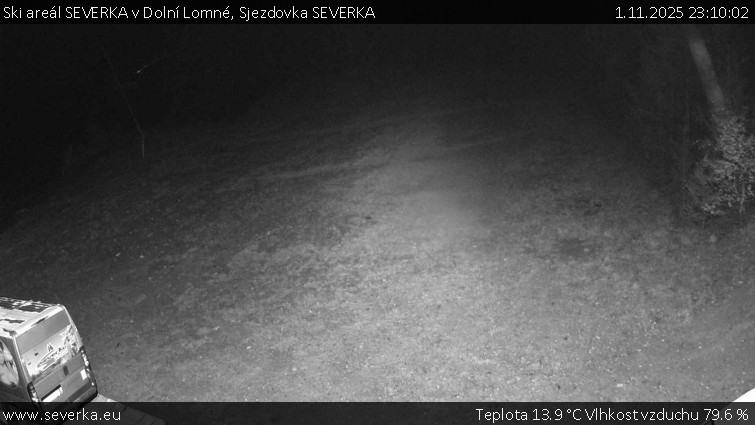 Ski areál SEVERKA v Dolní Lomné - Sjezdovka SEVERKA - 1.11.2025 v 23:10 Ski areál SEVERKA v Dolní Lomné - Sjezdovka SEVERKA - 1.11.2025 v 23:10
