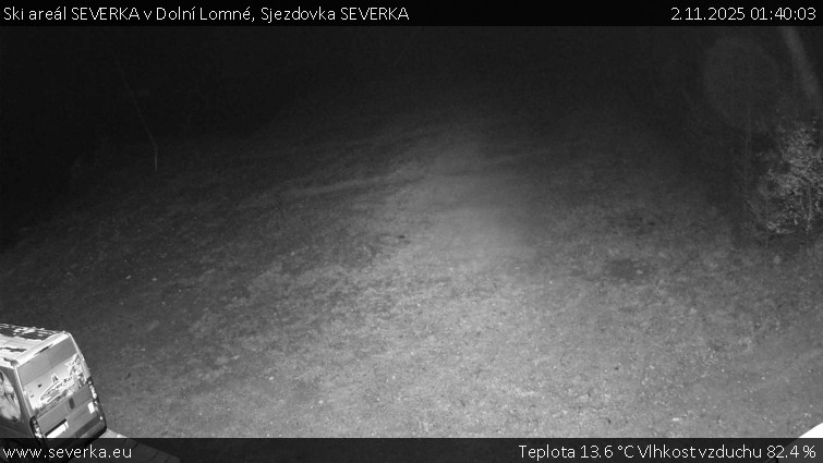 Ski areál SEVERKA v Dolní Lomné - Sjezdovka SEVERKA - 2.11.2025 v 01:40 Ski areál SEVERKA v Dolní Lomné - Sjezdovka SEVERKA - 2.11.2025 v 01:40