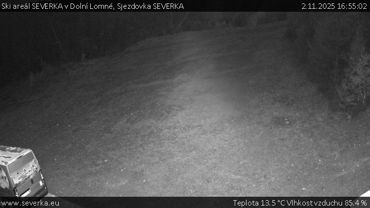 Ski areál SEVERKA v Dolní Lomné - Sjezdovka SEVERKA - 2.11.2025 v 16:55 Ski areál SEVERKA v Dolní Lomné - Sjezdovka SEVERKA - 2.11.2025 v 16:55