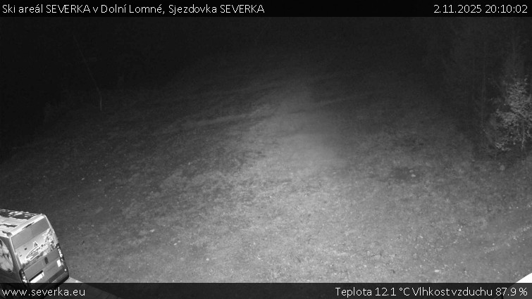 Ski areál SEVERKA v Dolní Lomné - Sjezdovka SEVERKA - 2.11.2025 v 20:10 Ski areál SEVERKA v Dolní Lomné - Sjezdovka SEVERKA - 2.11.2025 v 20:10