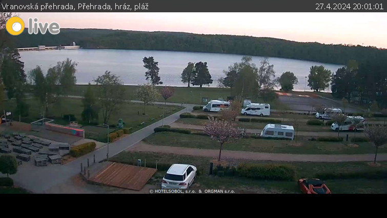 Vranovská přehrada - Přehrada, hráz, pláž - 27.4.2024 v 20:01