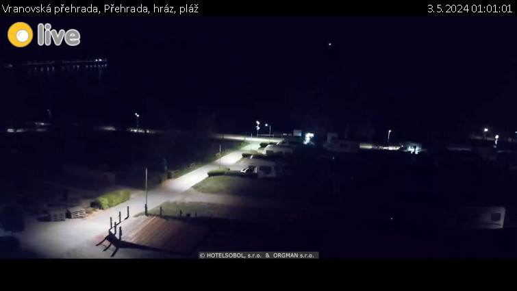 Vranovská přehrada - Přehrada, hráz, pláž - 3.5.2024 v 01:01