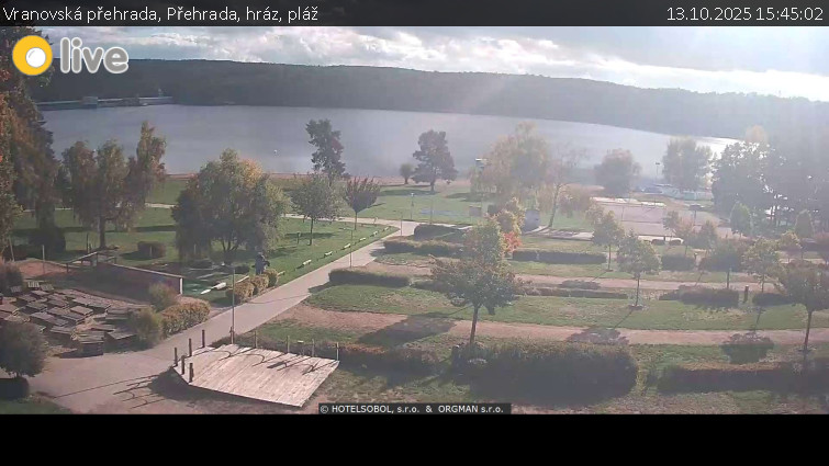 Vranovská přehrada - Přehrada, hráz, pláž - 13.10.2025 v 15:45 Vranovská přehrada - Přehrada, hráz, pláž - 13.10.2025 v 15:45