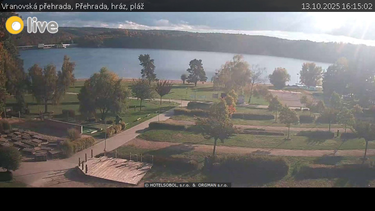Vranovská přehrada - Přehrada, hráz, pláž - 13.10.2025 v 16:15 Vranovská přehrada - Přehrada, hráz, pláž - 13.10.2025 v 16:15