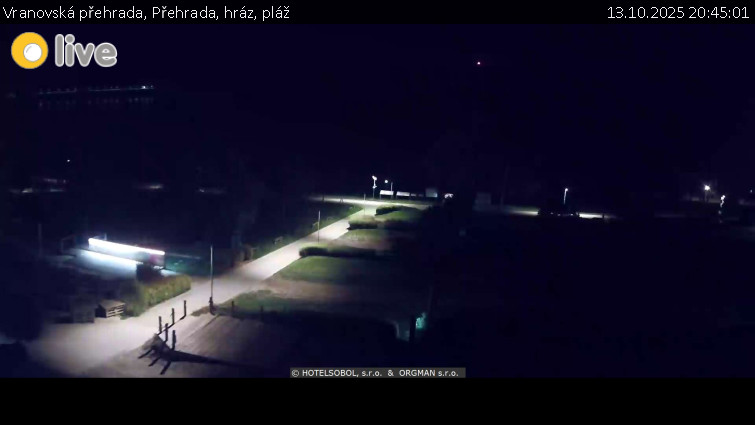 Vranovská přehrada - Přehrada, hráz, pláž - 13.10.2025 v 20:45 Vranovská přehrada - Přehrada, hráz, pláž - 13.10.2025 v 20:45