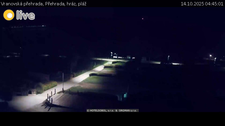 Vranovská přehrada - Přehrada, hráz, pláž - 14.10.2025 v 04:45 Vranovská přehrada - Přehrada, hráz, pláž - 14.10.2025 v 04:45