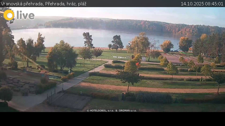 Vranovská přehrada - Přehrada, hráz, pláž - 14.10.2025 v 08:45 Vranovská přehrada - Přehrada, hráz, pláž - 14.10.2025 v 08:45