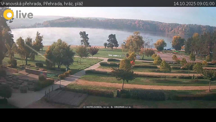 Vranovská přehrada - Přehrada, hráz, pláž - 14.10.2025 v 09:01 Vranovská přehrada - Přehrada, hráz, pláž - 14.10.2025 v 09:01