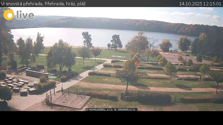 Vranovská přehrada - Přehrada, hráz, pláž - 14.10.2025 v 12:15 Vranovská přehrada - Přehrada, hráz, pláž - 14.10.2025 v 12:15