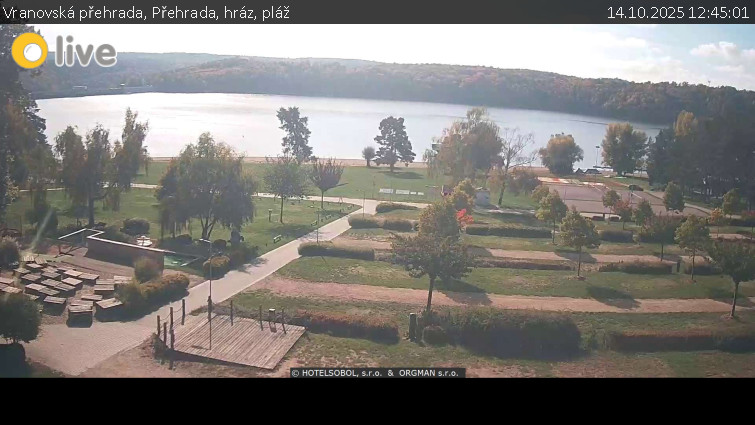 Vranovská přehrada - Přehrada, hráz, pláž - 14.10.2025 v 12:45 Vranovská přehrada - Přehrada, hráz, pláž - 14.10.2025 v 12:45