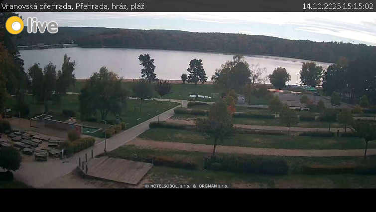 Vranovská přehrada - Přehrada, hráz, pláž - 14.10.2025 v 15:15 Vranovská přehrada - Přehrada, hráz, pláž - 14.10.2025 v 15:15