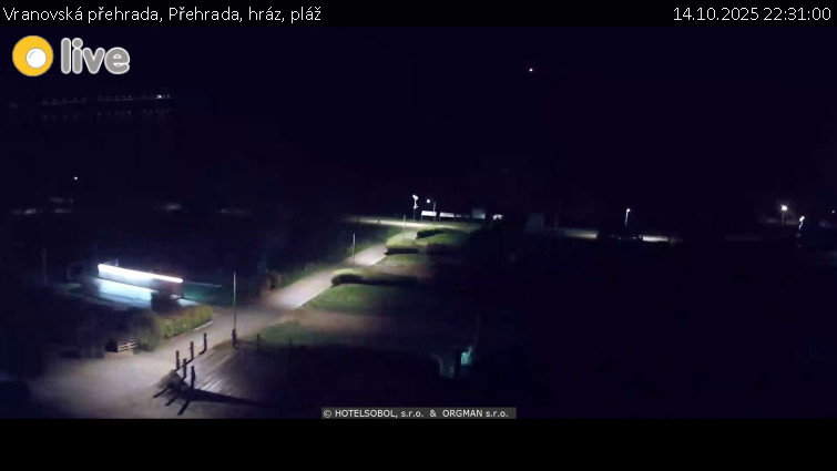 Vranovská přehrada - Přehrada, hráz, pláž - 14.10.2025 v 22:31 Vranovská přehrada - Přehrada, hráz, pláž - 14.10.2025 v 22:31