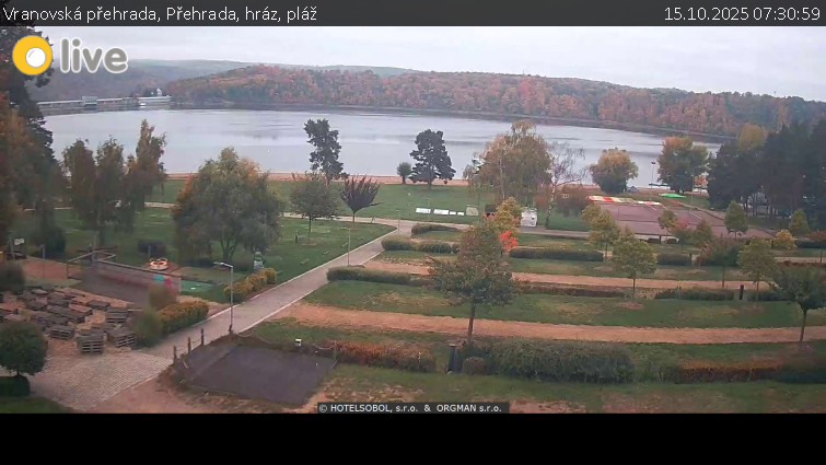 Vranovská přehrada - Přehrada, hráz, pláž - 15.10.2025 v 07:30 Vranovská přehrada - Přehrada, hráz, pláž - 15.10.2025 v 07:30