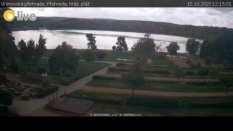 Vranovská přehrada - Přehrada, hráz, pláž - 15.10.2025 v 12:15 Vranovská přehrada - Přehrada, hráz, pláž - 15.10.2025 v 12:15