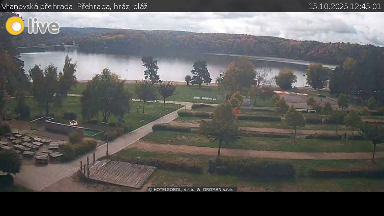 Vranovská přehrada - Přehrada, hráz, pláž - 15.10.2025 v 12:45 Vranovská přehrada - Přehrada, hráz, pláž - 15.10.2025 v 12:45