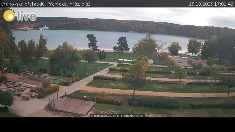 Vranovská přehrada - Přehrada, hráz, pláž - 15.10.2025 v 17:01 Vranovská přehrada - Přehrada, hráz, pláž - 15.10.2025 v 17:01