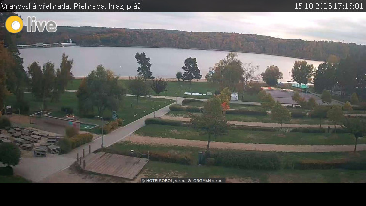 Vranovská přehrada - Přehrada, hráz, pláž - 15.10.2025 v 17:15 Vranovská přehrada - Přehrada, hráz, pláž - 15.10.2025 v 17:15