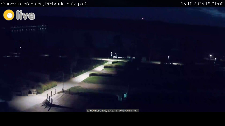 Vranovská přehrada - Přehrada, hráz, pláž - 15.10.2025 v 19:01 Vranovská přehrada - Přehrada, hráz, pláž - 15.10.2025 v 19:01