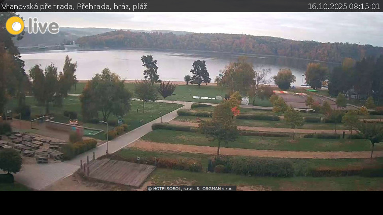 Vranovská přehrada - Přehrada, hráz, pláž - 16.10.2025 v 08:15 Vranovská přehrada - Přehrada, hráz, pláž - 16.10.2025 v 08:15