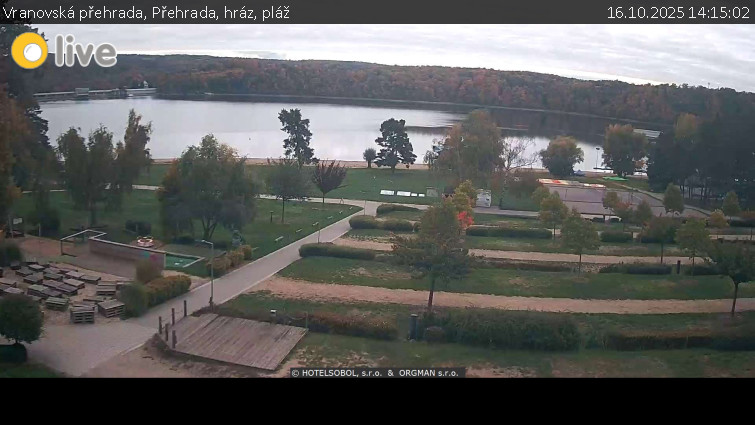 Vranovská přehrada - Přehrada, hráz, pláž - 16.10.2025 v 14:15 Vranovská přehrada - Přehrada, hráz, pláž - 16.10.2025 v 14:15
