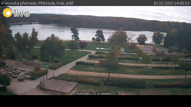 Vranovská přehrada - Přehrada, hráz, pláž - 16.10.2025 v 14:45 Vranovská přehrada - Přehrada, hráz, pláž - 16.10.2025 v 14:45