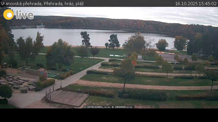 Vranovská přehrada - Přehrada, hráz, pláž - 16.10.2025 v 15:45 Vranovská přehrada - Přehrada, hráz, pláž - 16.10.2025 v 15:45