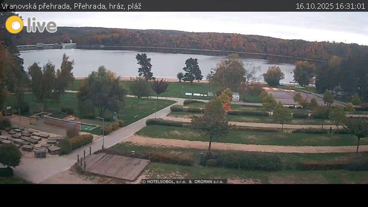 Vranovská přehrada - Přehrada, hráz, pláž - 16.10.2025 v 16:31 Vranovská přehrada - Přehrada, hráz, pláž - 16.10.2025 v 16:31
