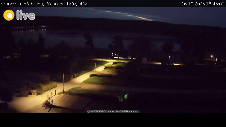 Vranovská přehrada - Přehrada, hráz, pláž - 16.10.2025 v 18:45 Vranovská přehrada - Přehrada, hráz, pláž - 16.10.2025 v 18:45