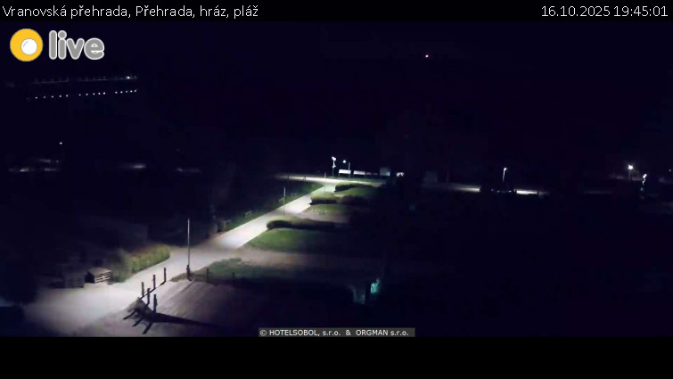 Vranovská přehrada - Přehrada, hráz, pláž - 16.10.2025 v 19:45 Vranovská přehrada - Přehrada, hráz, pláž - 16.10.2025 v 19:45