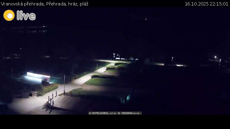 Vranovská přehrada - Přehrada, hráz, pláž - 16.10.2025 v 22:15 Vranovská přehrada - Přehrada, hráz, pláž - 16.10.2025 v 22:15