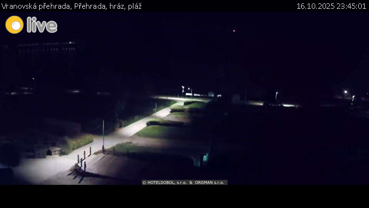 Vranovská přehrada - Přehrada, hráz, pláž - 16.10.2025 v 23:45 Vranovská přehrada - Přehrada, hráz, pláž - 16.10.2025 v 23:45