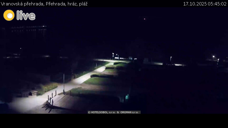 Vranovská přehrada - Přehrada, hráz, pláž - 17.10.2025 v 05:45 Vranovská přehrada - Přehrada, hráz, pláž - 17.10.2025 v 05:45