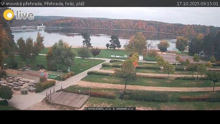 Vranovská přehrada - Přehrada, hráz, pláž - 17.10.2025 v 09:15 Vranovská přehrada - Přehrada, hráz, pláž - 17.10.2025 v 09:15