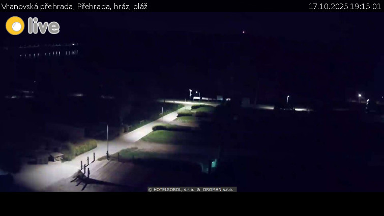 Vranovská přehrada - Přehrada, hráz, pláž - 17.10.2025 v 19:15 Vranovská přehrada - Přehrada, hráz, pláž - 17.10.2025 v 19:15