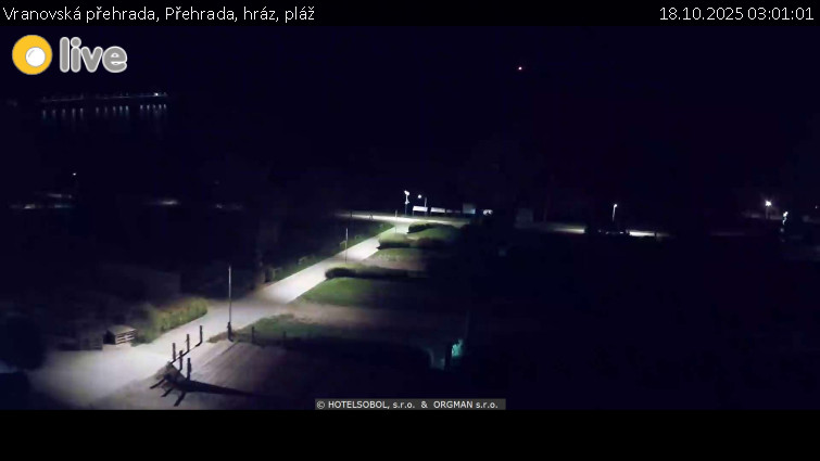 Vranovská přehrada - Přehrada, hráz, pláž - 18.10.2025 v 03:01 Vranovská přehrada - Přehrada, hráz, pláž - 18.10.2025 v 03:01