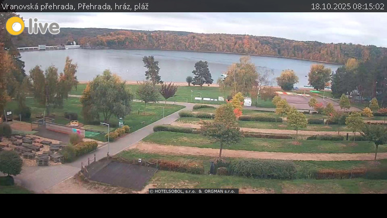 Vranovská přehrada - Přehrada, hráz, pláž - 18.10.2025 v 08:15 Vranovská přehrada - Přehrada, hráz, pláž - 18.10.2025 v 08:15
