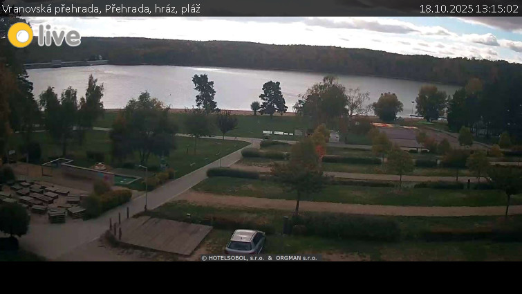 Vranovská přehrada - Přehrada, hráz, pláž - 18.10.2025 v 13:15 Vranovská přehrada - Přehrada, hráz, pláž - 18.10.2025 v 13:15