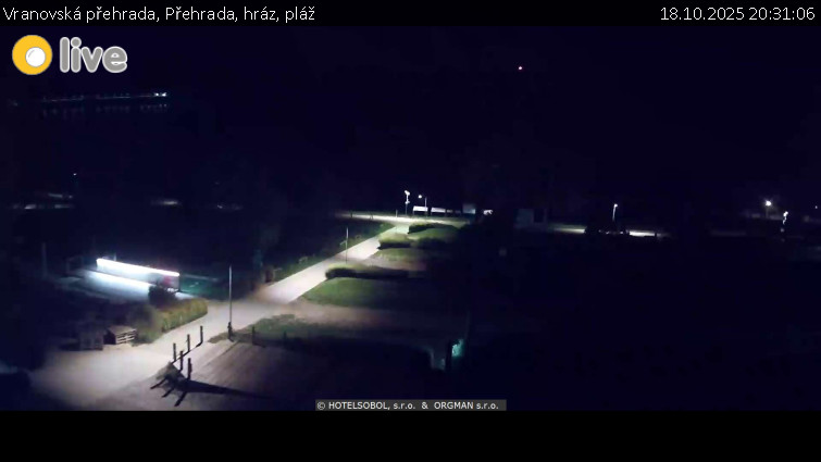 Vranovská přehrada - Přehrada, hráz, pláž - 18.10.2025 v 20:31 Vranovská přehrada - Přehrada, hráz, pláž - 18.10.2025 v 20:31