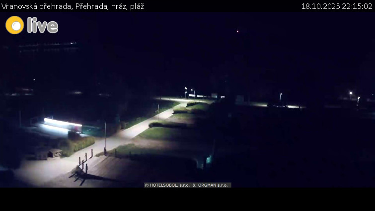 Vranovská přehrada - Přehrada, hráz, pláž - 18.10.2025 v 22:15 Vranovská přehrada - Přehrada, hráz, pláž - 18.10.2025 v 22:15