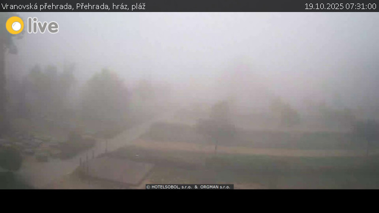 Vranovská přehrada - Přehrada, hráz, pláž - 19.10.2025 v 07:31 Vranovská přehrada - Přehrada, hráz, pláž - 19.10.2025 v 07:31