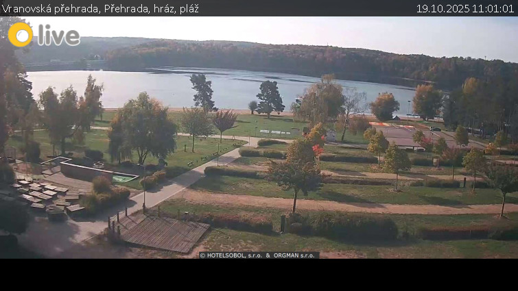 Vranovská přehrada - Přehrada, hráz, pláž - 19.10.2025 v 11:01 Vranovská přehrada - Přehrada, hráz, pláž - 19.10.2025 v 11:01
