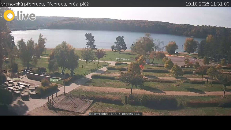 Vranovská přehrada - Přehrada, hráz, pláž - 19.10.2025 v 11:31 Vranovská přehrada - Přehrada, hráz, pláž - 19.10.2025 v 11:31