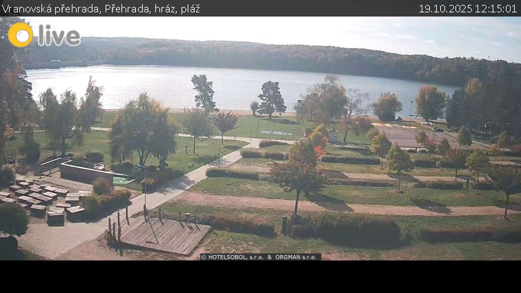 Vranovská přehrada - Přehrada, hráz, pláž - 19.10.2025 v 12:15 Vranovská přehrada - Přehrada, hráz, pláž - 19.10.2025 v 12:15