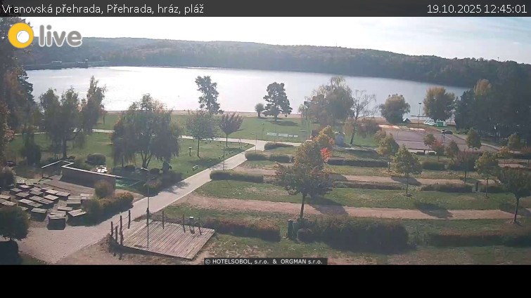 Vranovská přehrada - Přehrada, hráz, pláž - 19.10.2025 v 12:45 Vranovská přehrada - Přehrada, hráz, pláž - 19.10.2025 v 12:45