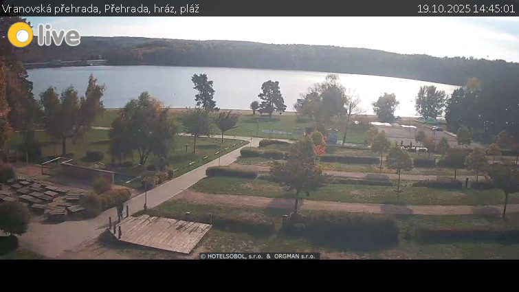 Vranovská přehrada - Přehrada, hráz, pláž - 19.10.2025 v 14:45 Vranovská přehrada - Přehrada, hráz, pláž - 19.10.2025 v 14:45