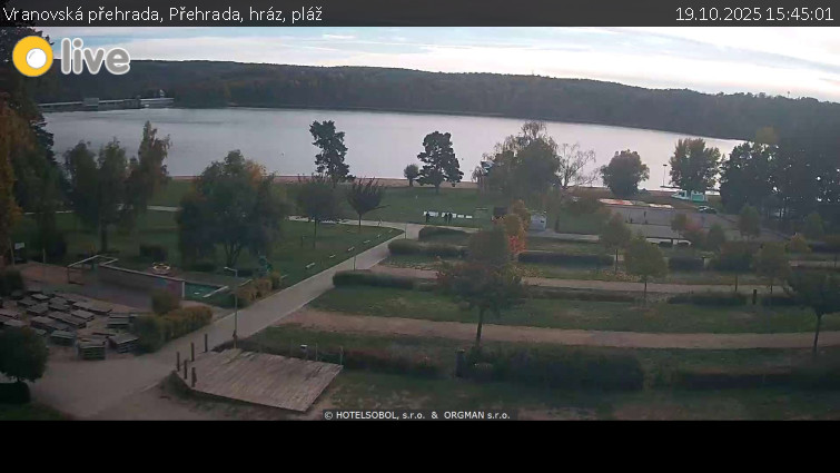 Vranovská přehrada - Přehrada, hráz, pláž - 19.10.2025 v 15:45 Vranovská přehrada - Přehrada, hráz, pláž - 19.10.2025 v 15:45