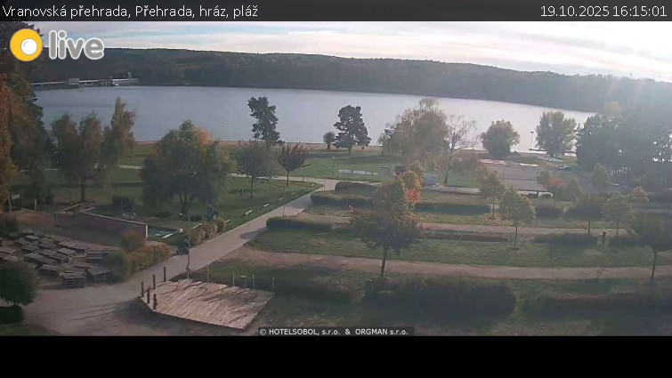 Vranovská přehrada - Přehrada, hráz, pláž - 19.10.2025 v 16:15 Vranovská přehrada - Přehrada, hráz, pláž - 19.10.2025 v 16:15